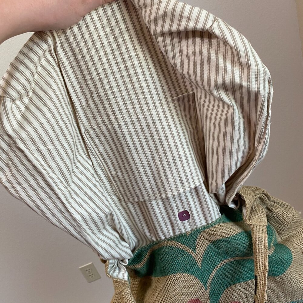 Upcycled Coffee Sack Burlap Tote Purse Lined - Picture 8 of 10